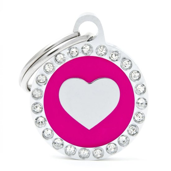 (image for) MYF Tag Glam Heart Pink - Click Image to Close