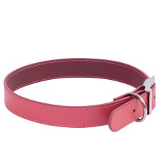 (image for) Beaupets Collar Leather Deluxe Sewn 55Cm Pink