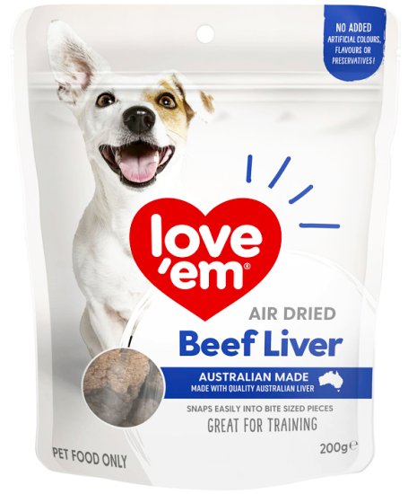 (image for) Love Em Air Dried Beef Liver 200g - Click Image to Close