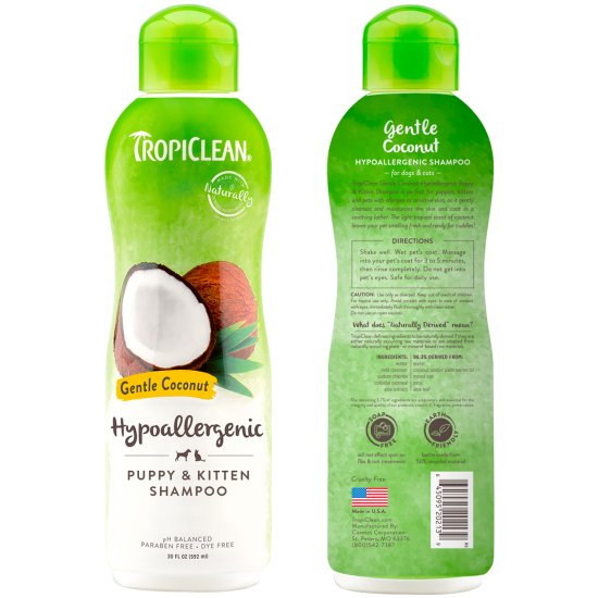 (image for) Tropiclean Shampoo 355ml Puppy Gentle Coconut - Click Image to Close