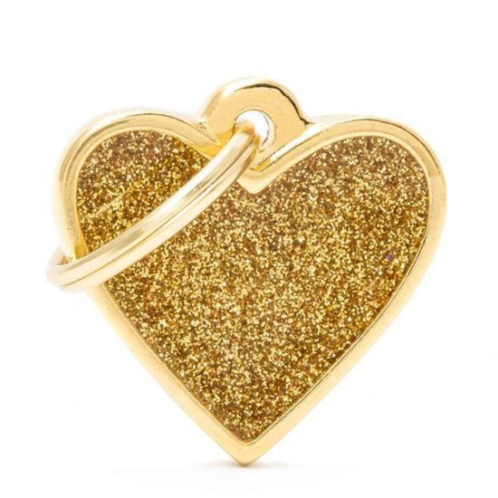 (image for) MYF Tag Shine Heart Gold Small - Click Image to Close