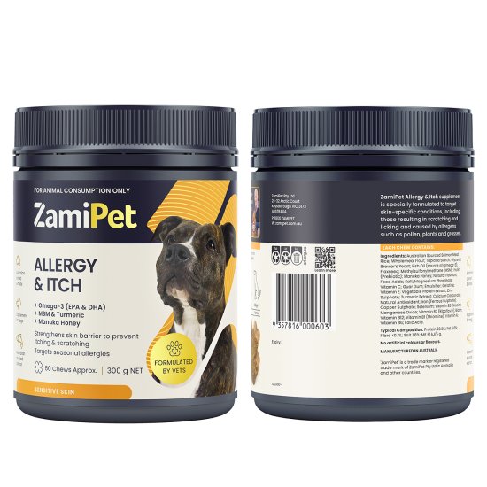 (image for) ZamiPet Dog Allergy Itch 60 Chews - Click Image to Close