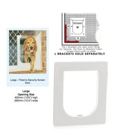 (image for) Petway Security Pet Door Large White
