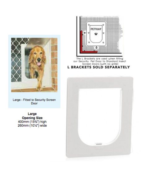 (image for) Petway Security Pet Door Large White - Click Image to Close