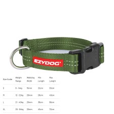 (image for) Ezydog Essential Collar Adjustable XL Green