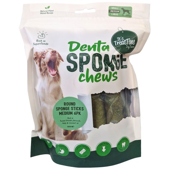 (image for) ITT Denta Sponge Chews Round Medium 6Pk - Click Image to Close