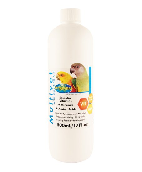 (image for) Vetafarm Multivet with Moulting Aid 500ml - Click Image to Close