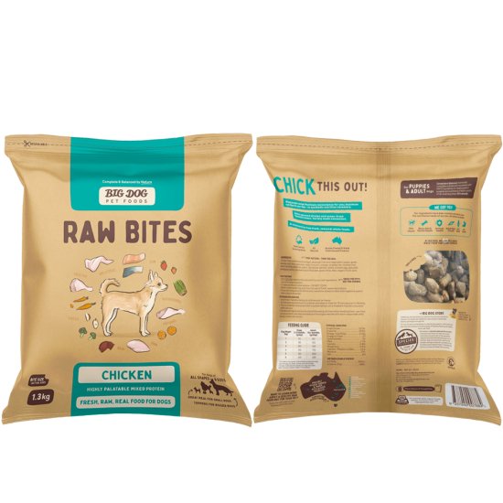 (image for) BD Raw Bites for Dogs 1.3kg Chicken - Click Image to Close