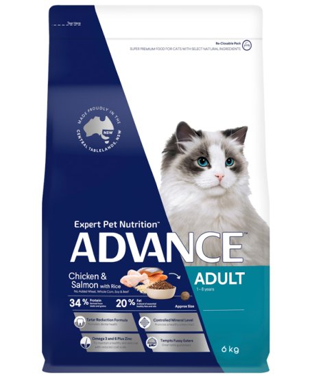 (image for) Advance Cat Adult Total Wellbeing Chicken Salmon 6kg - Click Image to Close