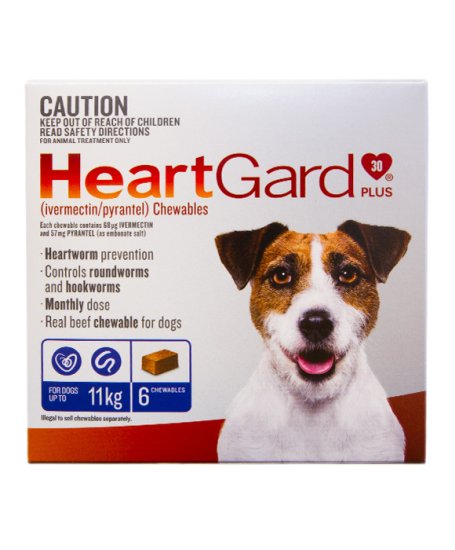 (image for) Heartgard Plus Dog 6Pack Blue 0-11Kg - Click Image to Close