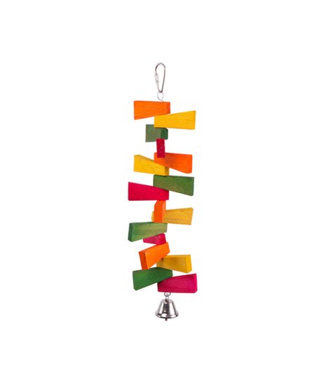 (image for) Kazoo Bird Toy With Zig Zag Chips Bell Medium - Click Image to Close