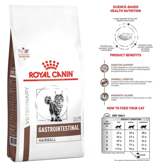 (image for) Royal Canin PD Feline Gastro Hairball 2kg - Click Image to Close
