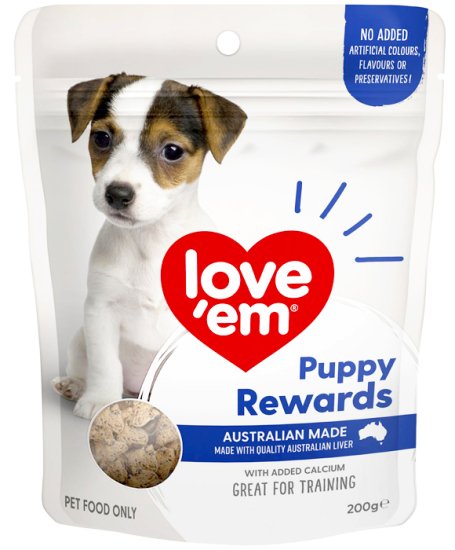 (image for) Love Em Puppy Liver Rewards 200g - Click Image to Close