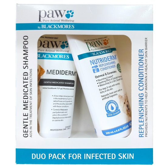 (image for) Paw Duo Pack for Infected Skin Mediderm 200ml + Nutriderm 200ml - Click Image to Close