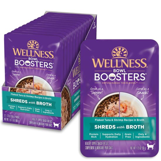 (image for) Wellness Core Cat Wet 12x50g Simply Shreds Tuna Shrimp - Click Image to Close