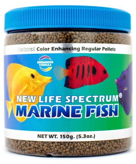 (image for) New Life Spectrum Marine Fish Regular Sinking (1mm-1.5mm) 150g - Click Image to Close