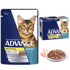 (image for) Advance Cat Wet 12x85g Jelly Adult Chicken