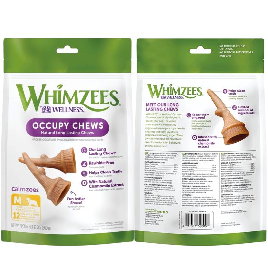 (image for) Whimzees Antler Medium 12Pack 360g - Click Image to Close