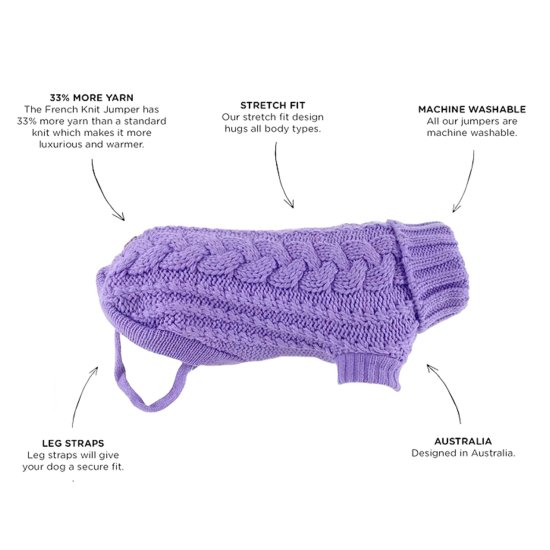 (image for) Huskimo Jumper Knit Lavender 22cm - Click Image to Close
