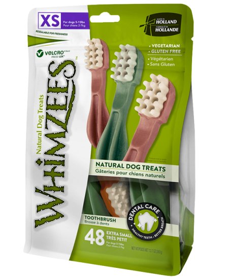 (image for) Whimzees Toothbrush Star XSmall 48pk 360g - Click Image to Close