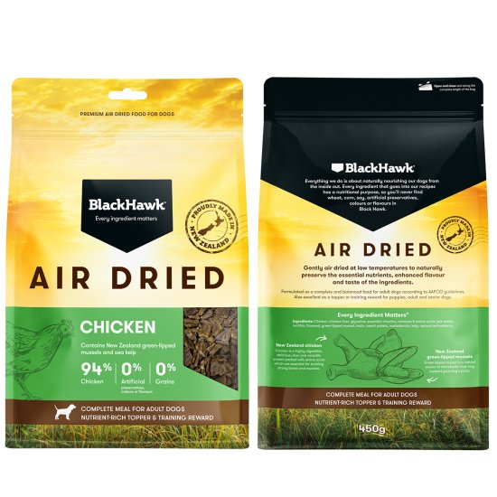 (image for) Black Hawk Dog Air Dried 450g Chicken - Click Image to Close