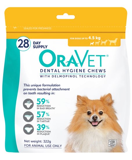 (image for) Oravet Dental Chews XSmall 28Pack for Dogs upto 4.5kg - Click Image to Close