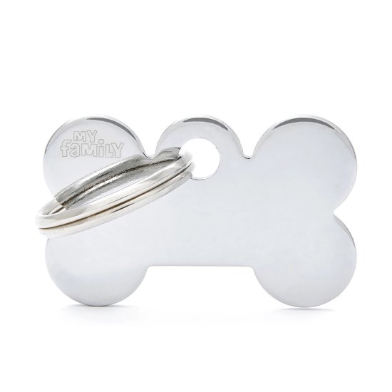 (image for) MYF Tag Basic Bone Chrome Small - Click Image to Close