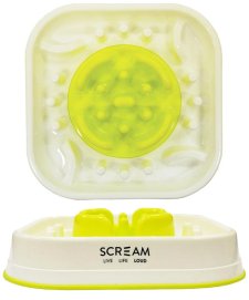 (image for) Scream Slow Feed Interactive Bowl 28x28x7cm Green