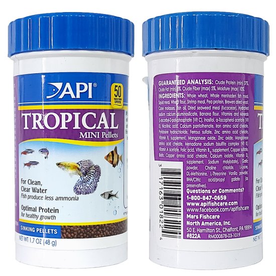 (image for) API Tropical Pellet Food Mini 48g - Click Image to Close