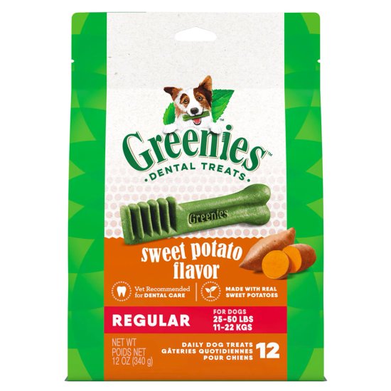 (image for) Greenies Dog Regular Sweet Potato 340G 12Pk - Click Image to Close