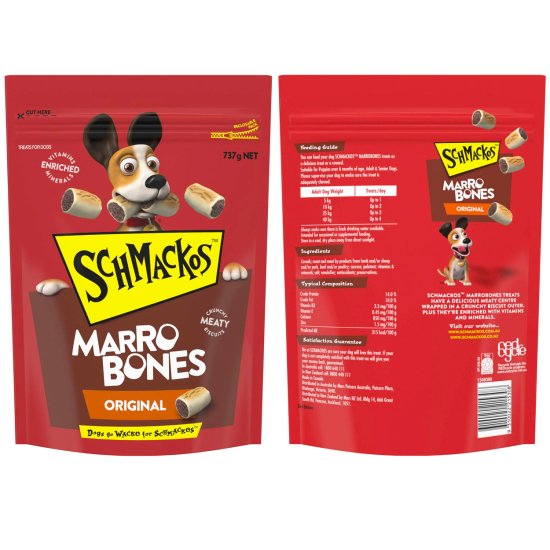 (image for) Schmackos Snacks Marrobones 737g - Click Image to Close