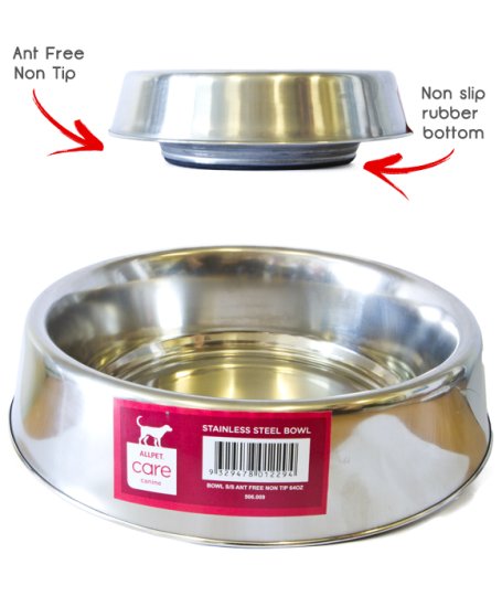 (image for) Allpet Ant Free Stainless Steel Bowl 64OZ - Click Image to Close