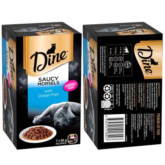 (image for) Dine 7x85g Saucy Morsels With Ocean Fish - Click Image to Close