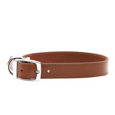 (image for) Beaupets Collar Leather Deluxe Sewn 65Cm Cognac