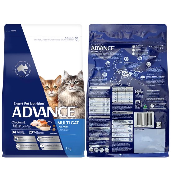 (image for) Advance Cat Adult Multi Chicken Salmon 500g - Click Image to Close
