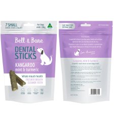 (image for) Bell & Bone Dental Chews 126g 7pk Small upto 10kg Kangaroo