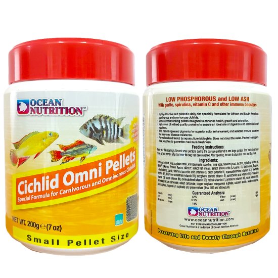 (image for) Ocean Nutrition Cichlid Omni Small Pellets 200g - Click Image to Close