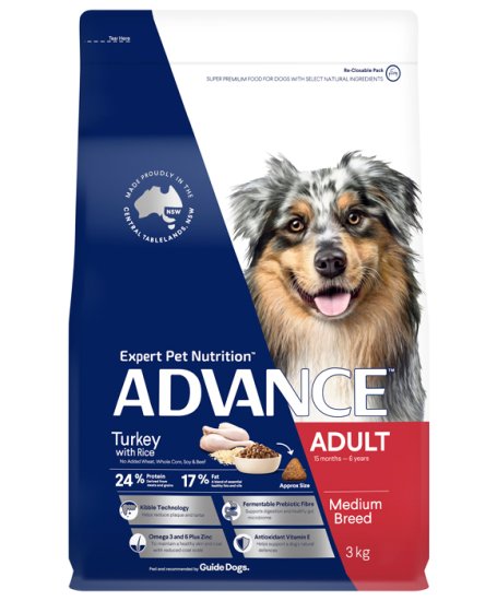 (image for) Advance Dog Adult Medium Chicken 3kg - Click Image to Close