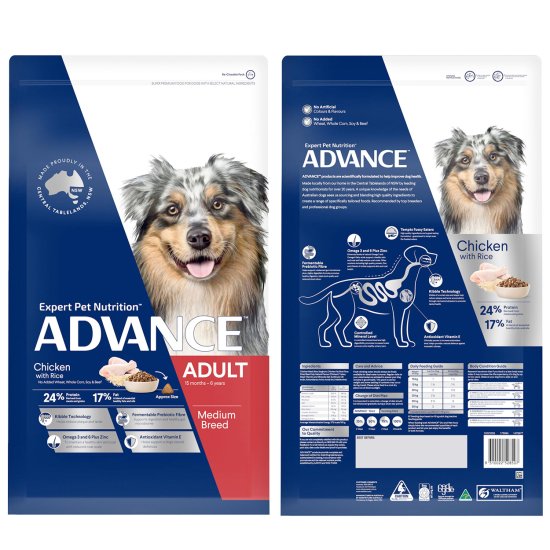 (image for) Advance Dog Adult Medium Chicken 3kg - Click Image to Close