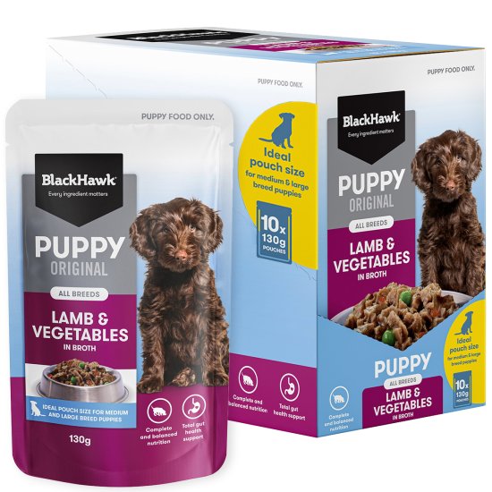 (image for) BH Dog Wet 10x130g Puppy Lamb - Click Image to Close