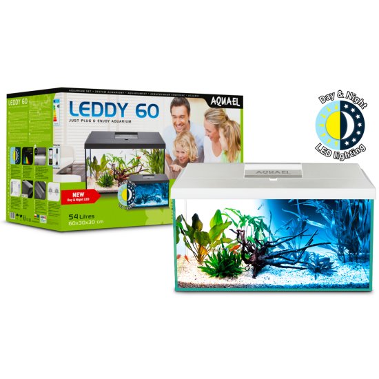 (image for) Aquael Aquarium Set Leddy 60 White - Click Image to Close