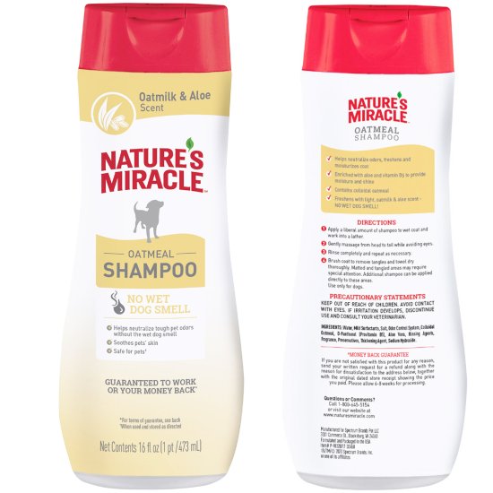 Nature's miracle oatmeal dog 2024 shampoo