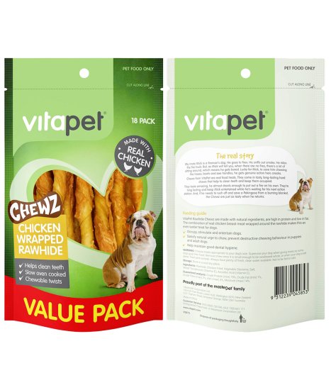 (image for) Vitapet Spiral Chicken Wrap 18pk - Click Image to Close