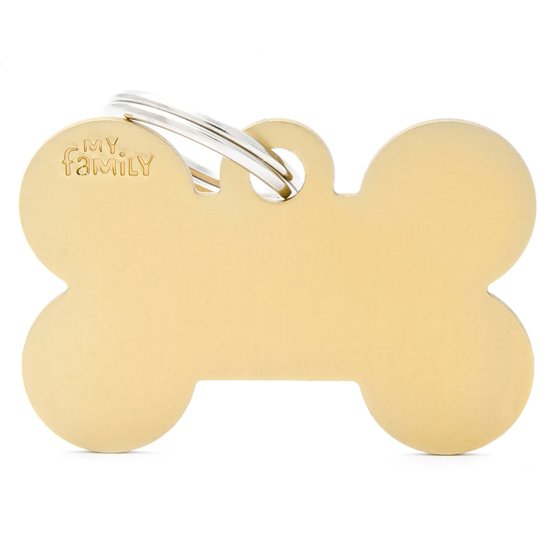 (image for) MYF Tag Basic Bone Gold Large - Click Image to Close