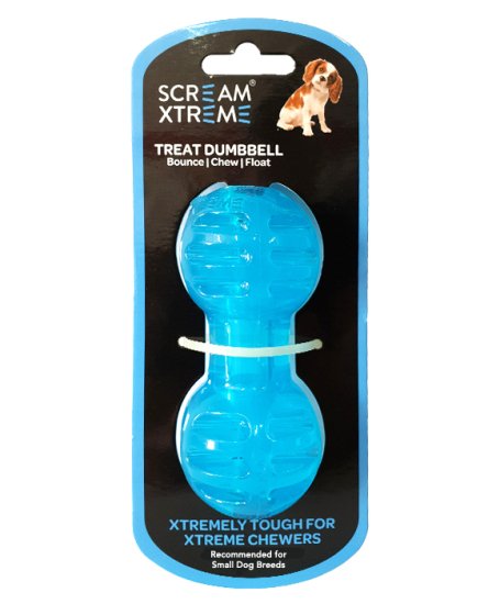 (image for) Scream Treat Dumbbell Small 11.5cm Blue - Click Image to Close