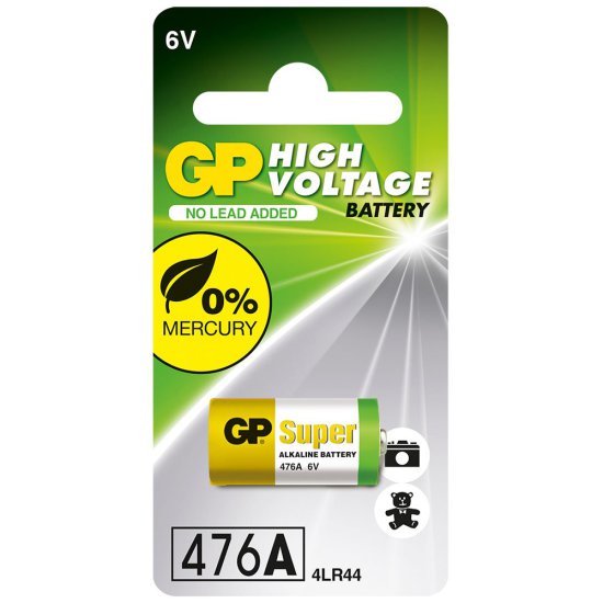 (image for) GP High Voltage 6Volt Alkaline Battery 476A/4LR44 - Click Image to Close