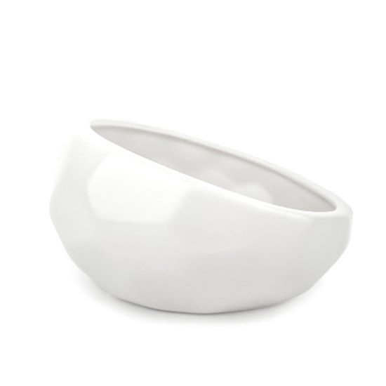 (image for) Barkley+Bella Bowl Ceramic Honeycomb White Large 800ml - Click Image to Close