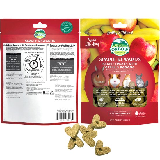 (image for) Oxbow Simple Rewards With Apple & Banana 85g - Click Image to Close