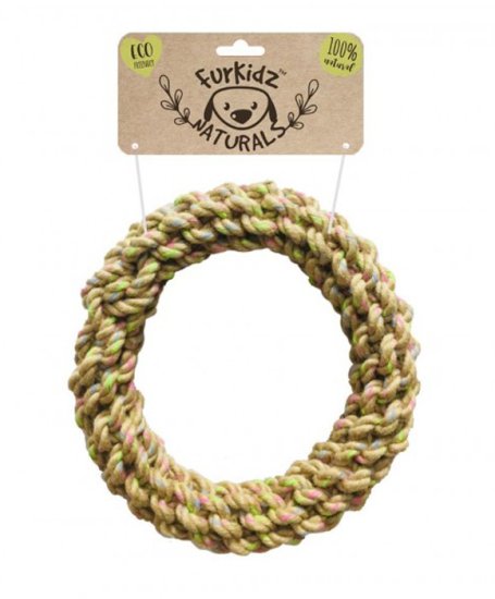 (image for) FurKidz Natures Choice Jute Rope Ring 22cm - Click Image to Close