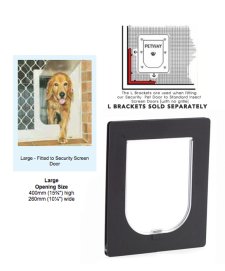 (image for) Petway Security Pet Door Large Black